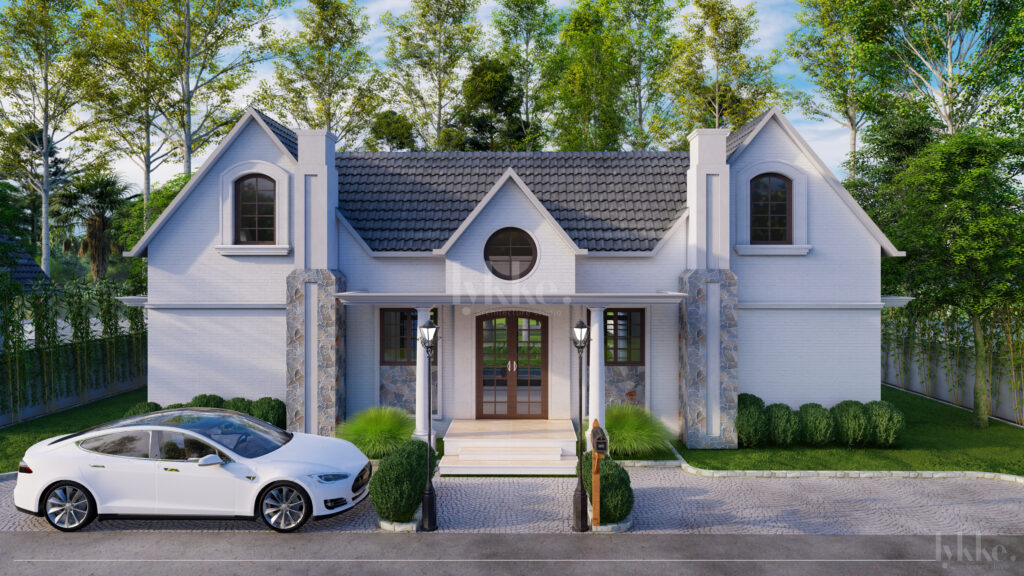 Hospitality project - A rendered image of a western styled resort.