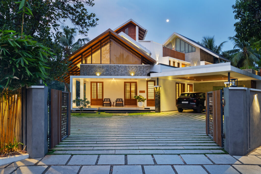 Image of a residence with open layout and large windows.