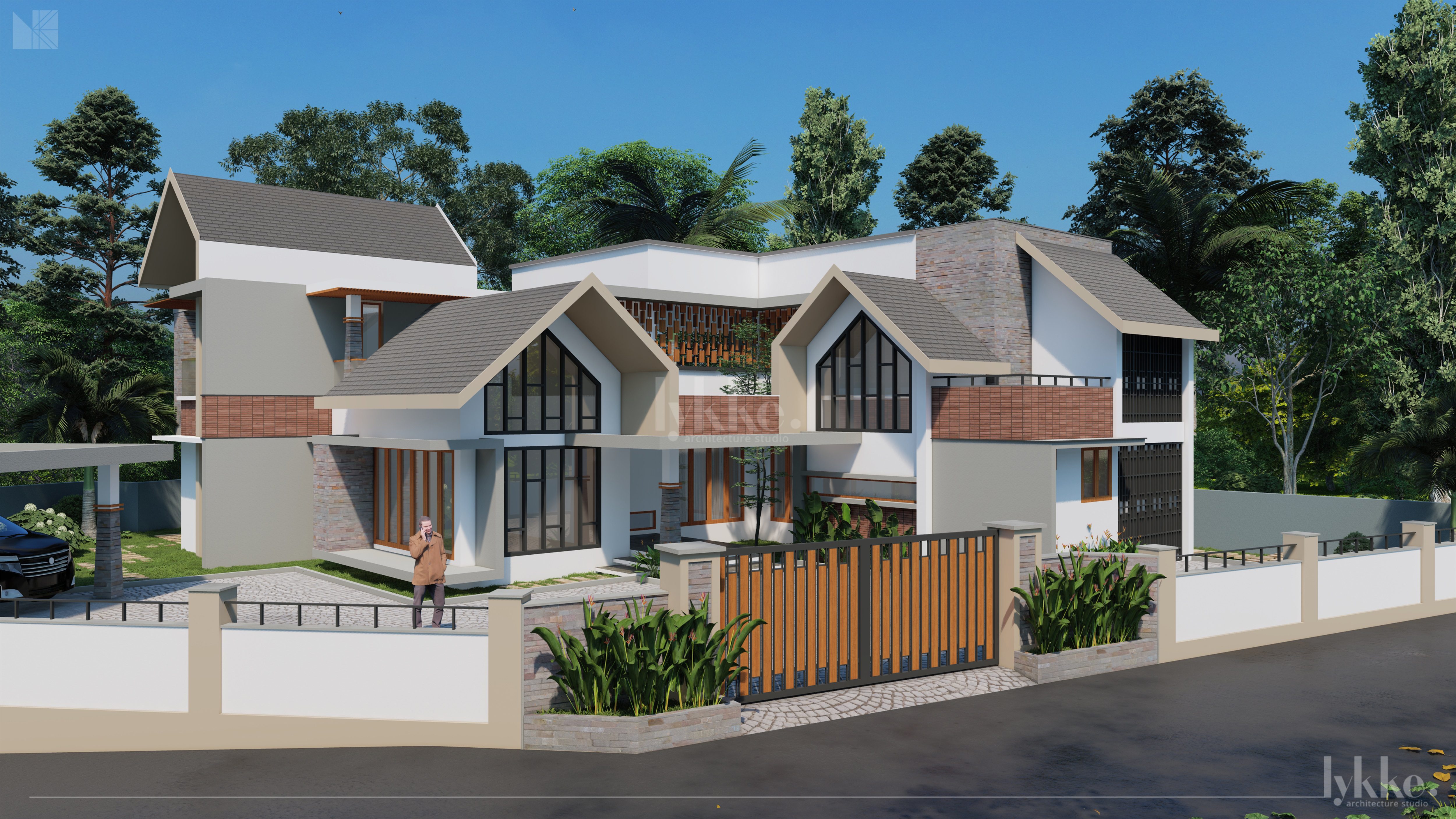 A rendered image of an aesthetic residential project by Lykke